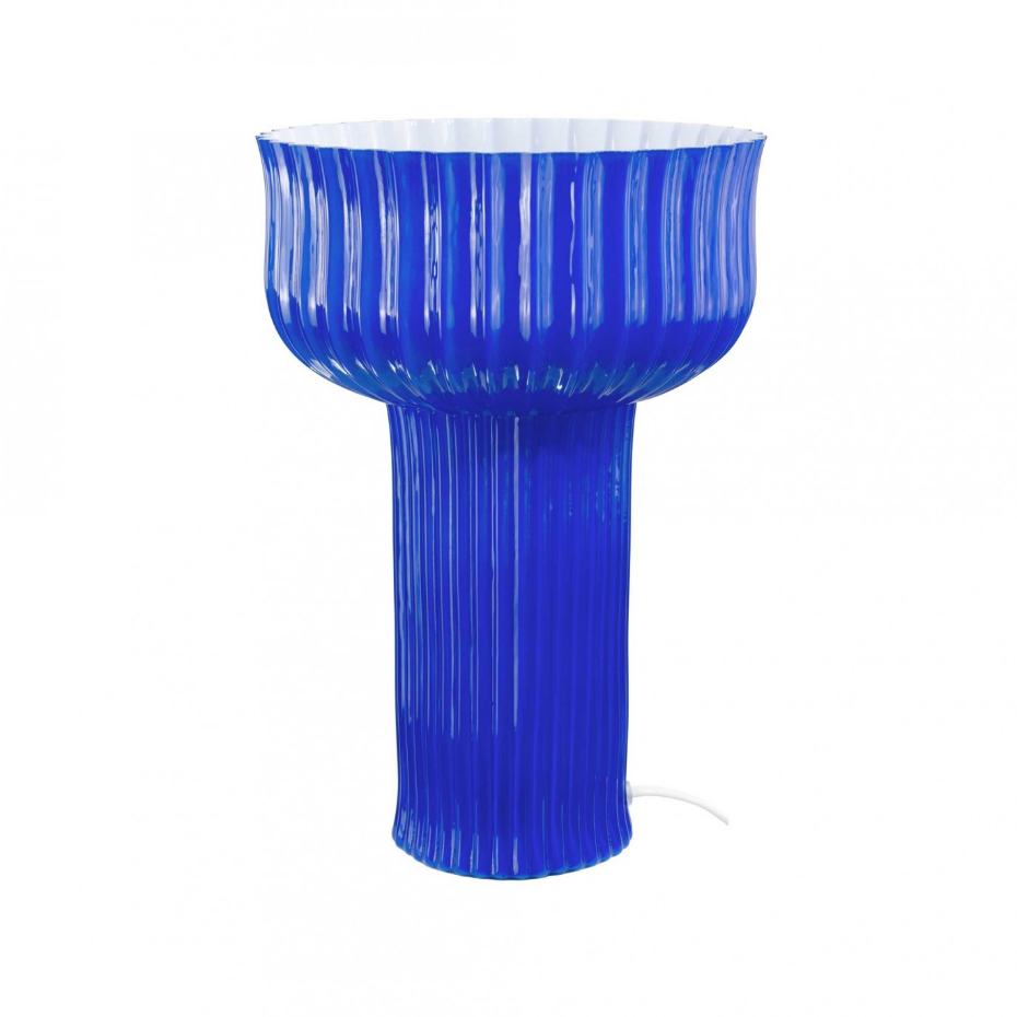 Lampe à poser en verre strié, NEMONE