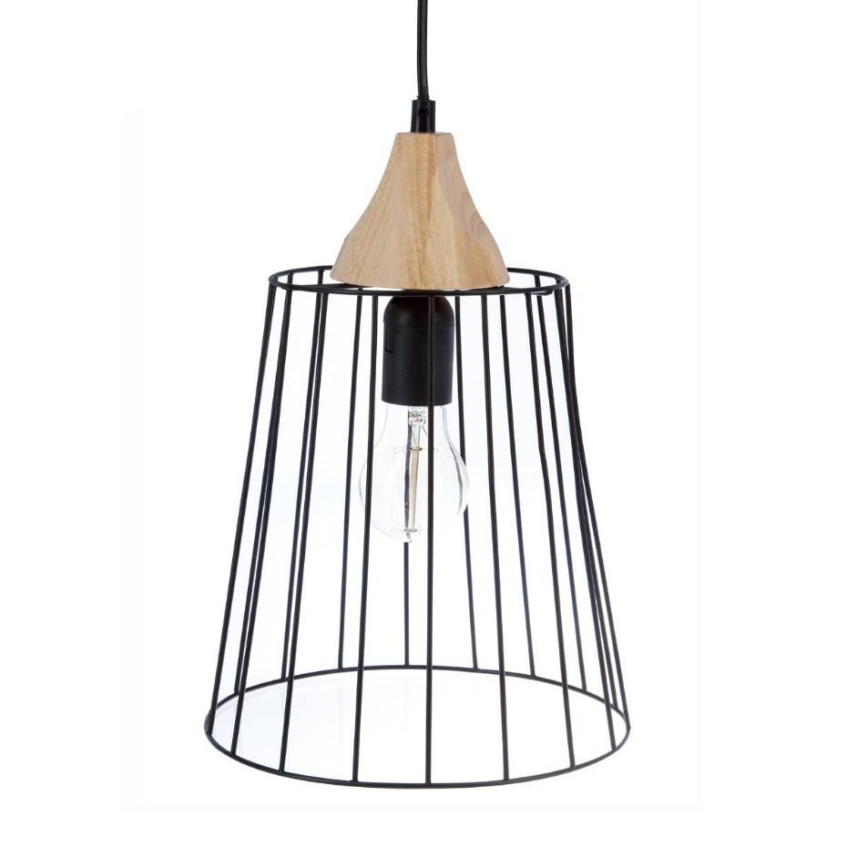 Suspension filaire métal et bois NUT