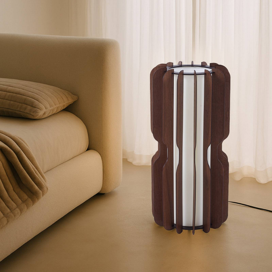 Lampadaire en bois scandinave, Juneta
