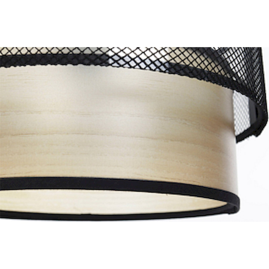 Suspension rectangulaire en PVC effet bois LED Duo ellegant