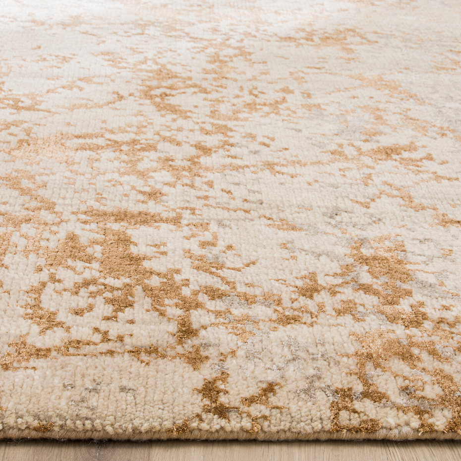 Tapis laine et Tencel™, noué main, Cryosol