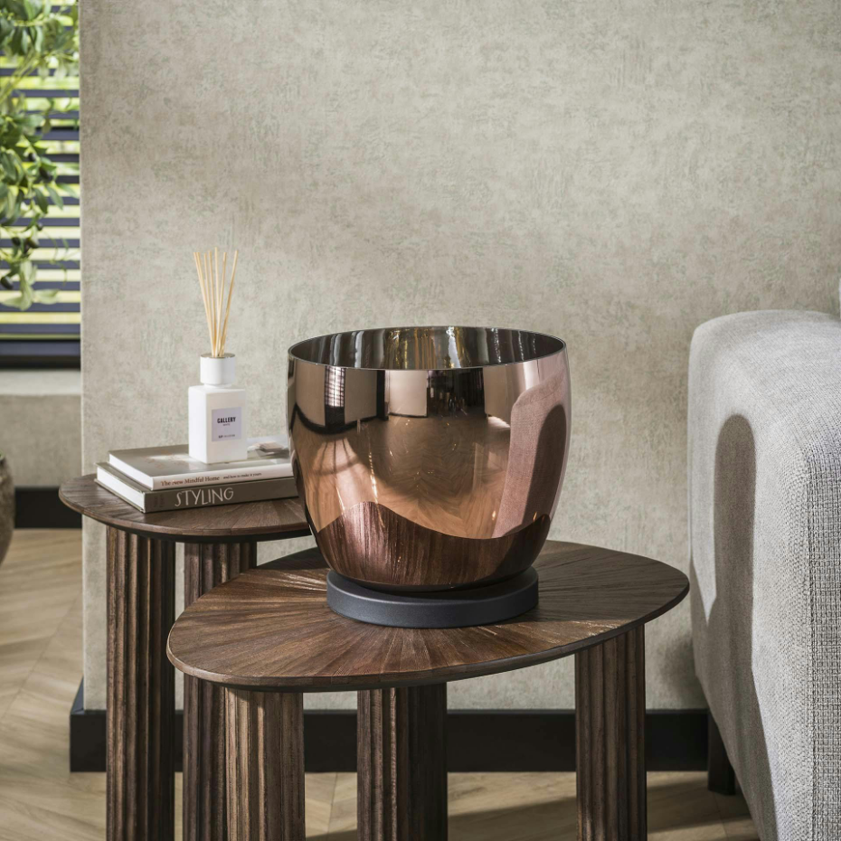 Lampe de salon moderne avec vasque en verre cuivré 27 cm NIAGARA