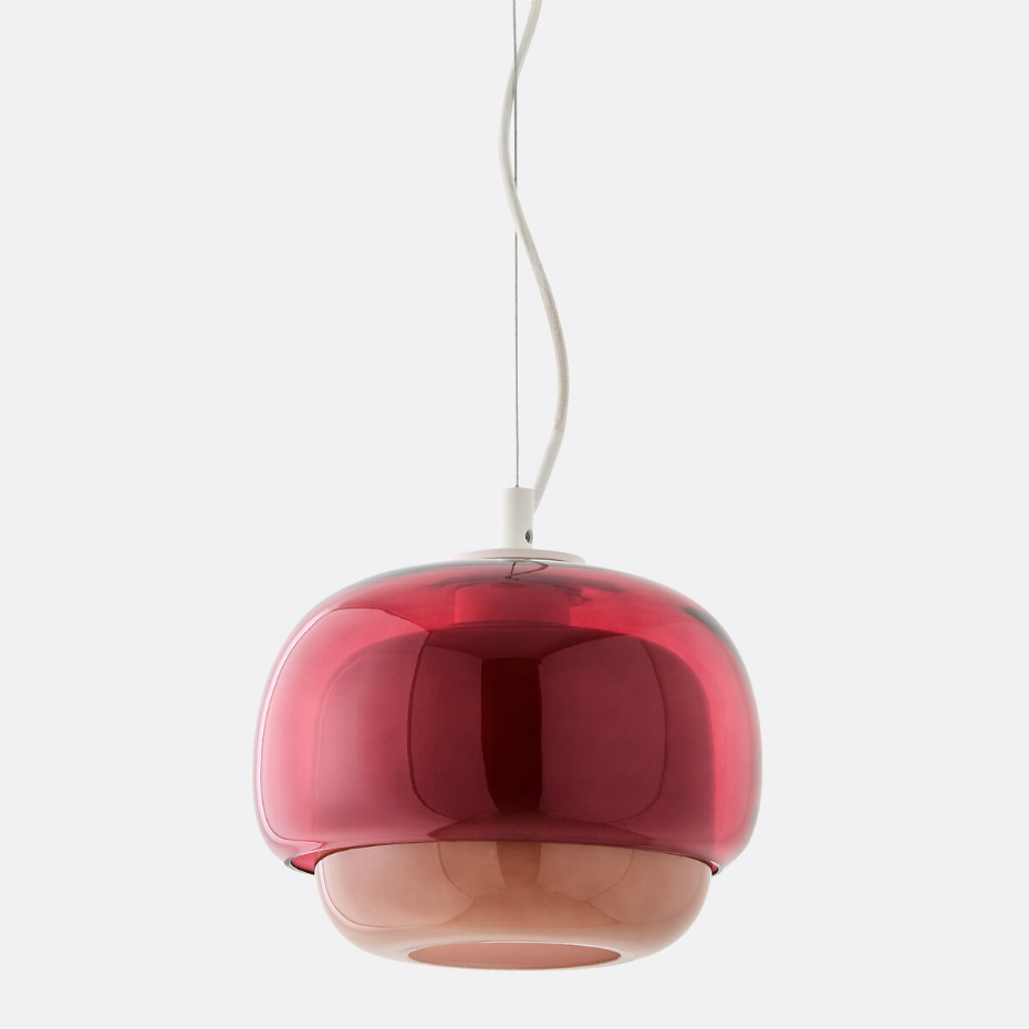 Suspension en verre coloré Ø21,5 cm, Kinoko