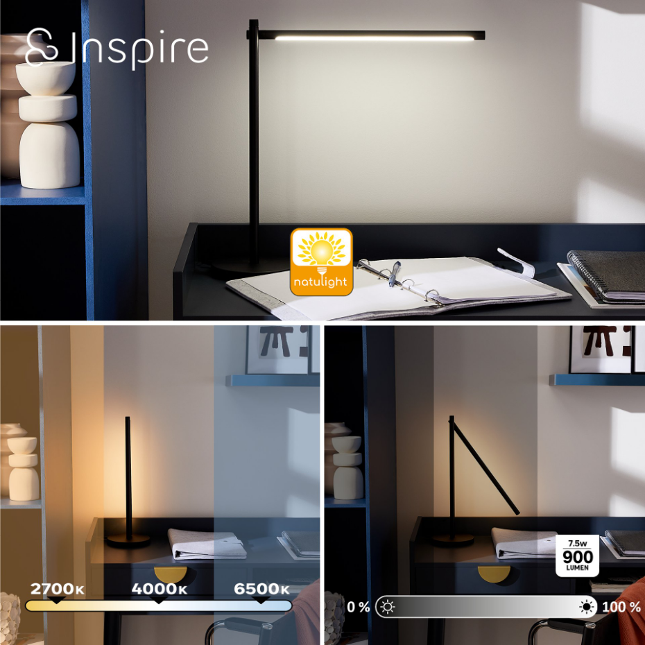 Lampe de bureau LED intensité variable, DELGADO