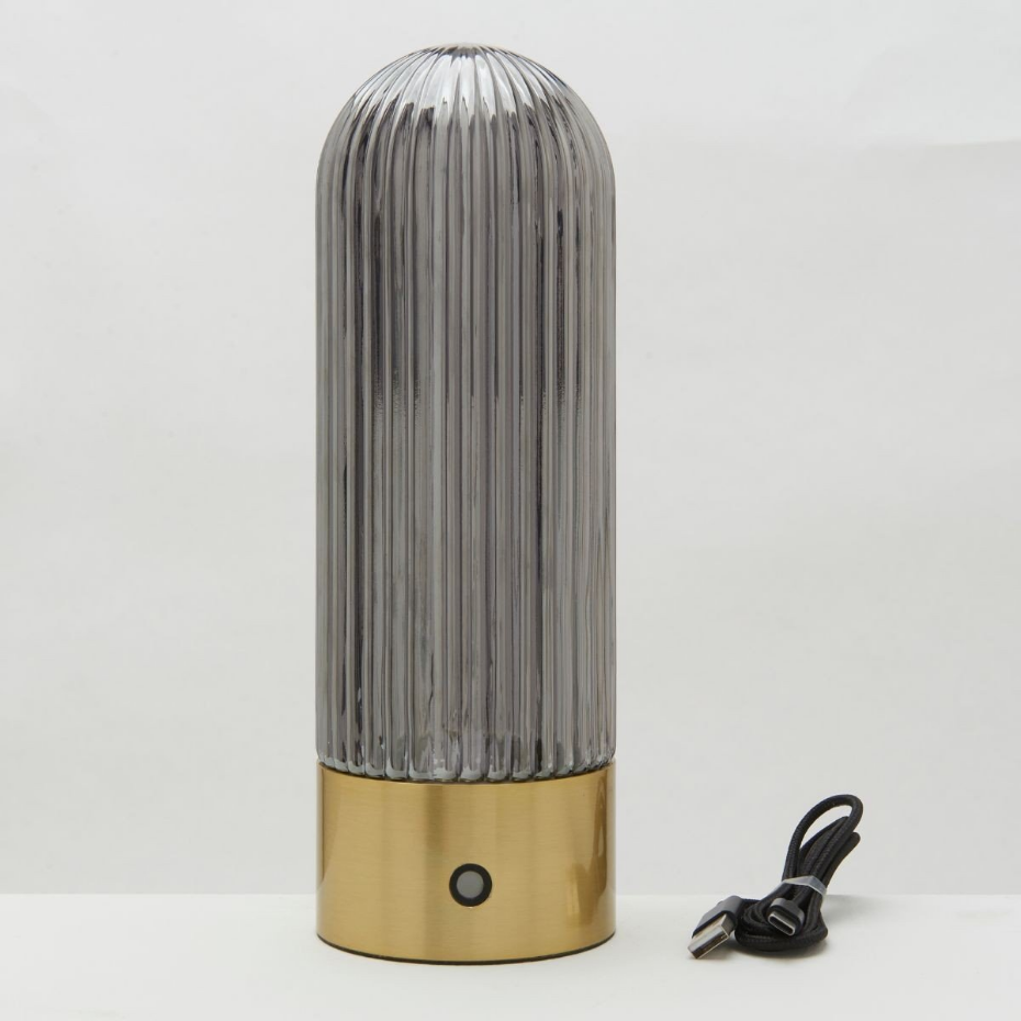 Lampe à poser Touareg fumée H.50cm
