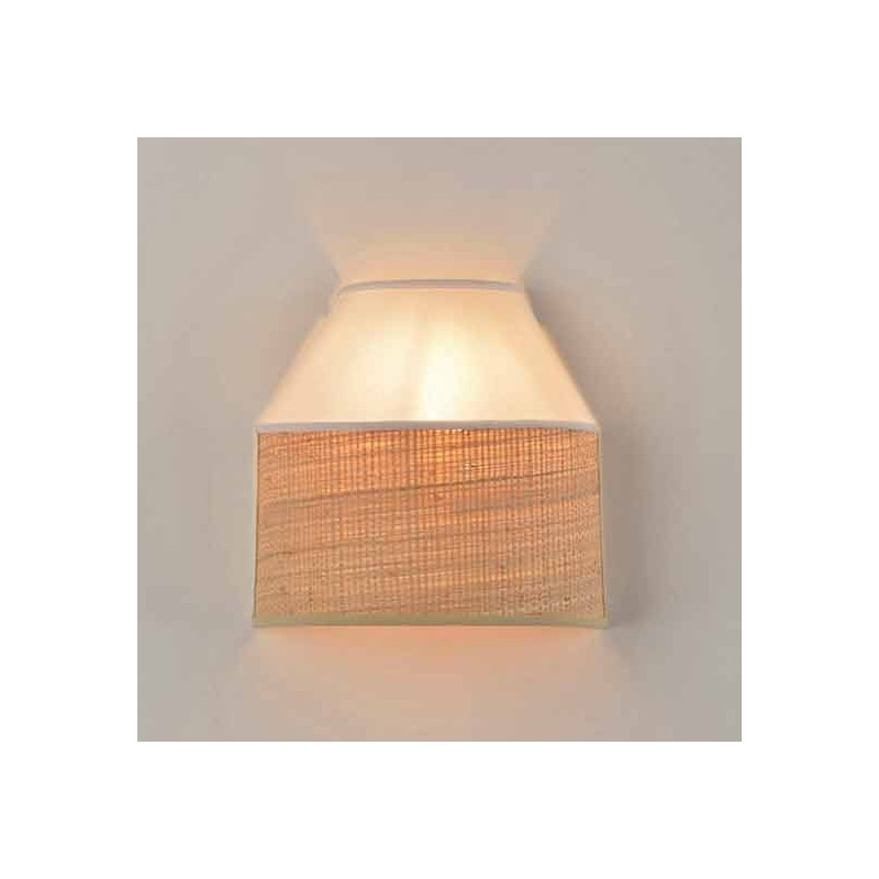 Applique Minorca Blanc Raphia Coton Blanc