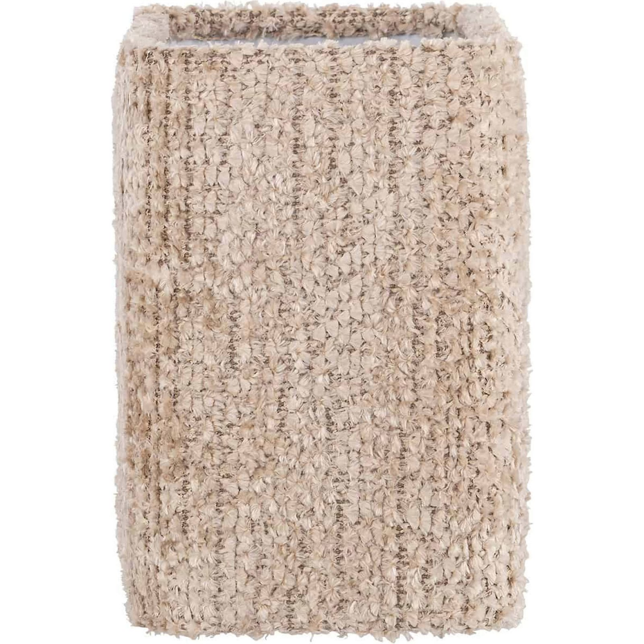Abat-jour rectangulaire en polyester effet tissu élégant