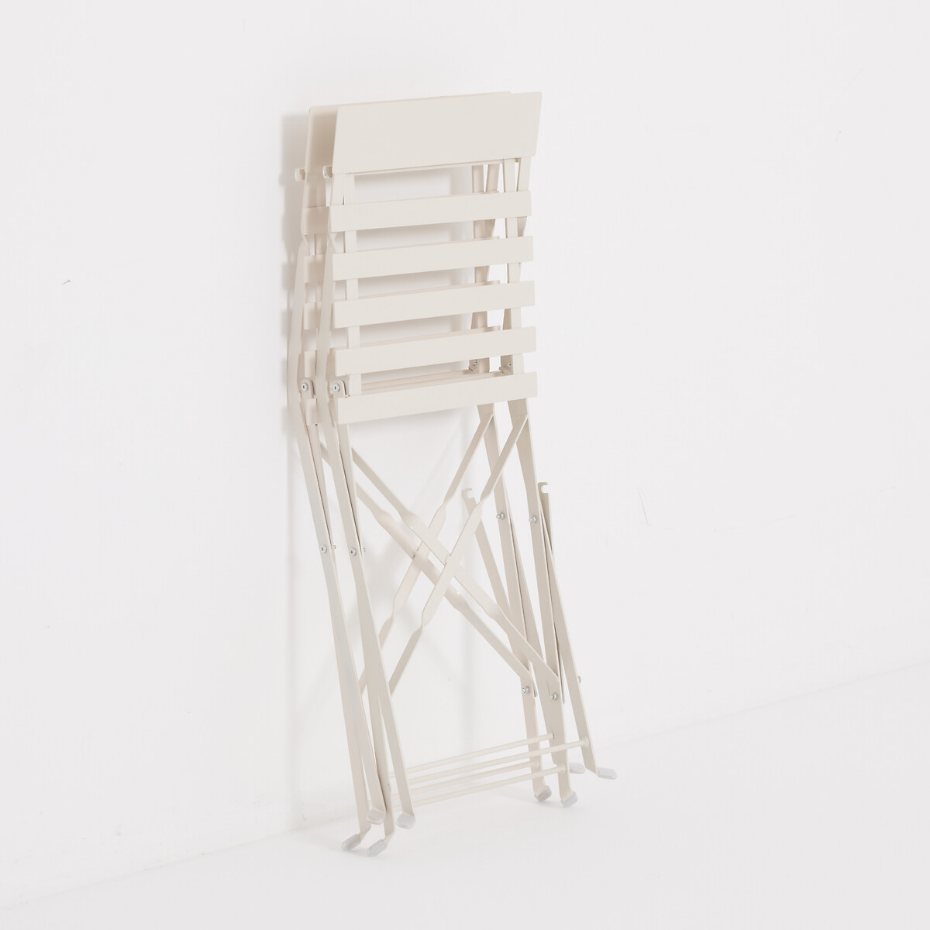 Lot de 2 chaises pliantes métal fer, Ozevan