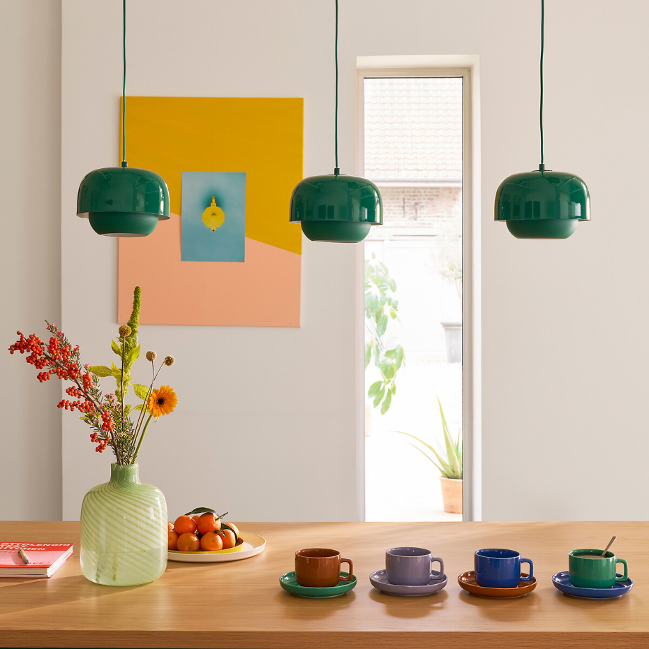 Suspension en métal fer coloré Ø21,4 cm, Kinoko