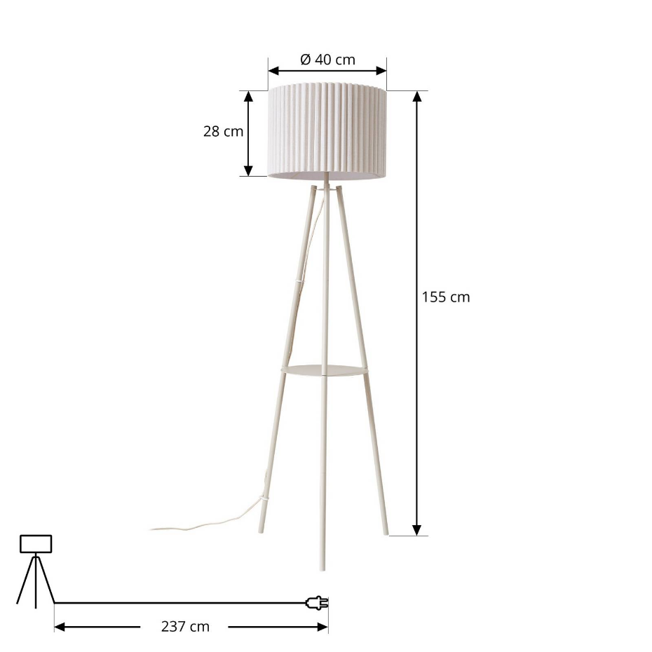 Lampadaire en textile scandinave, Libbie