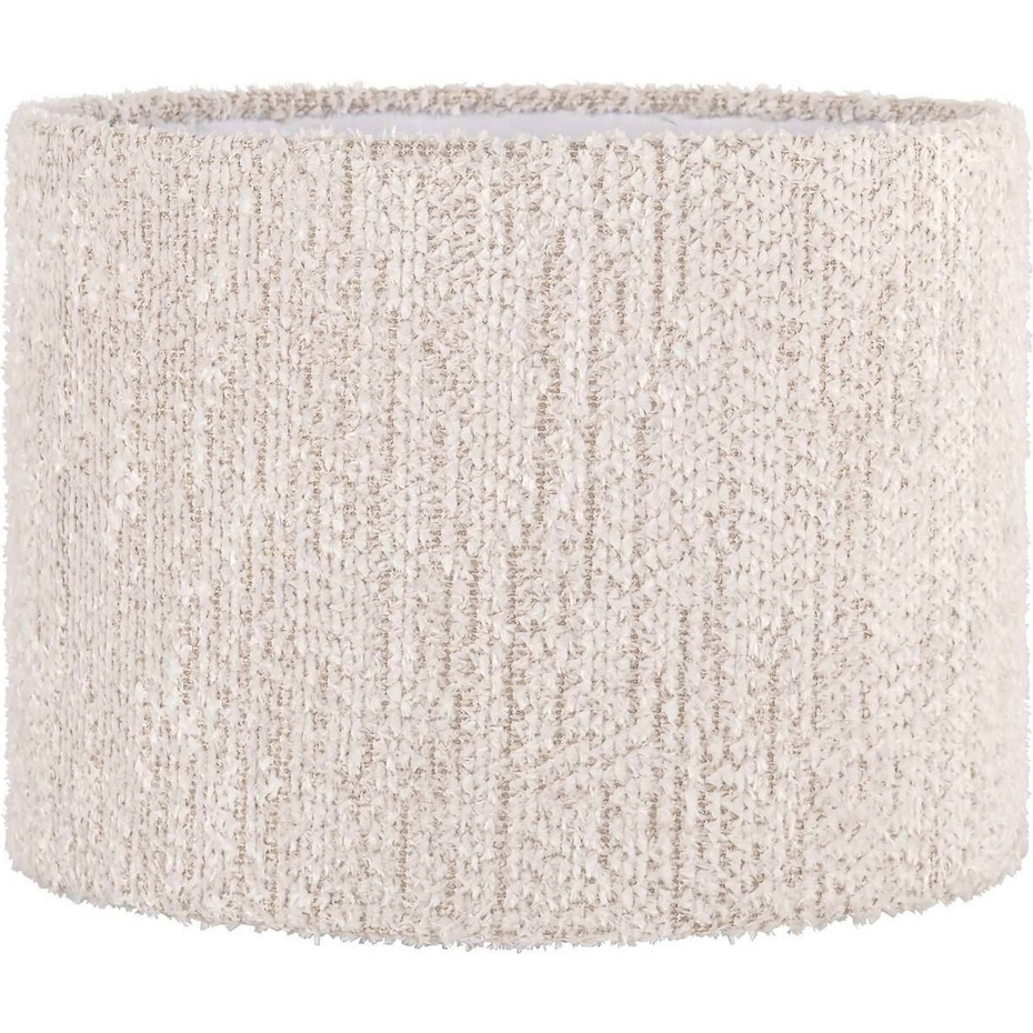 Abat-jour cylindrique rond en polyester effet tissu