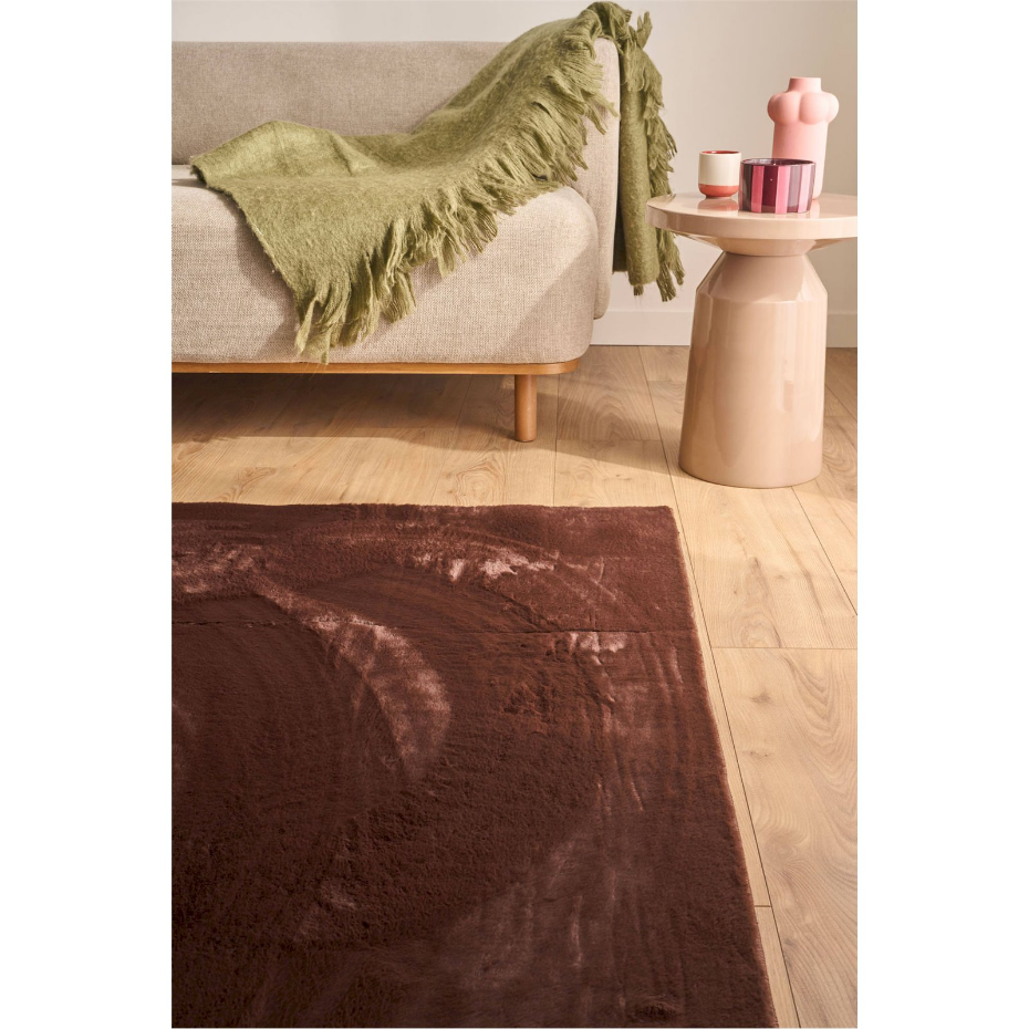 Tapis rectangulaire en polyester NUBE