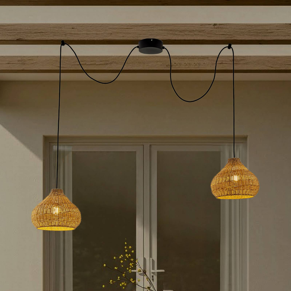Luminaire extérieur en bois traditionnel