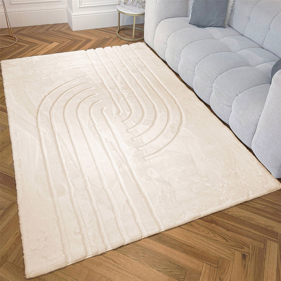 Tapis rectangulaire en polyester ALASKA
