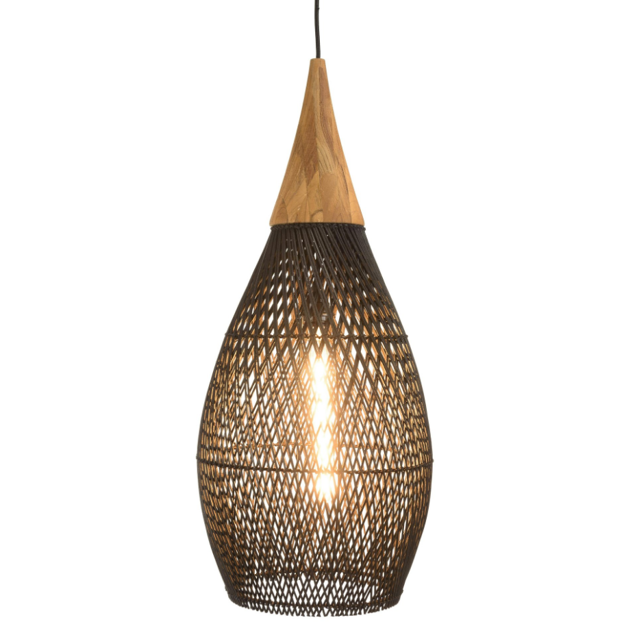 Suspension goutte en rotin 35cm FOLELLI