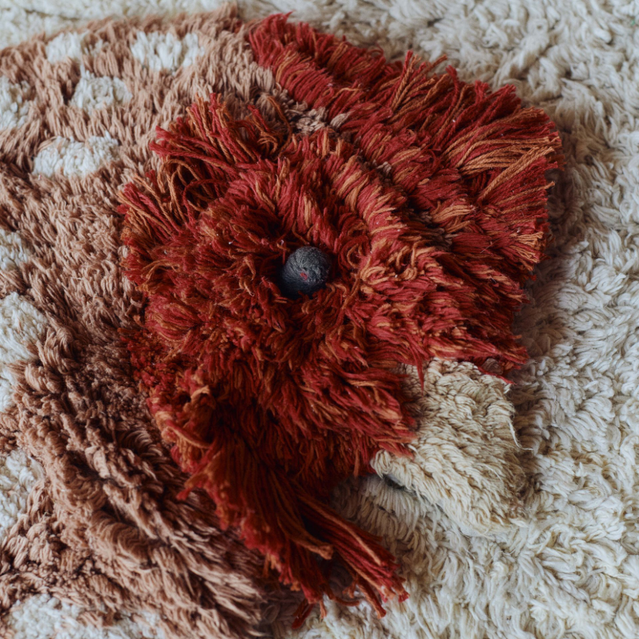 Tapis enfant lavable en coton Poule GROWING UP ON A FARM