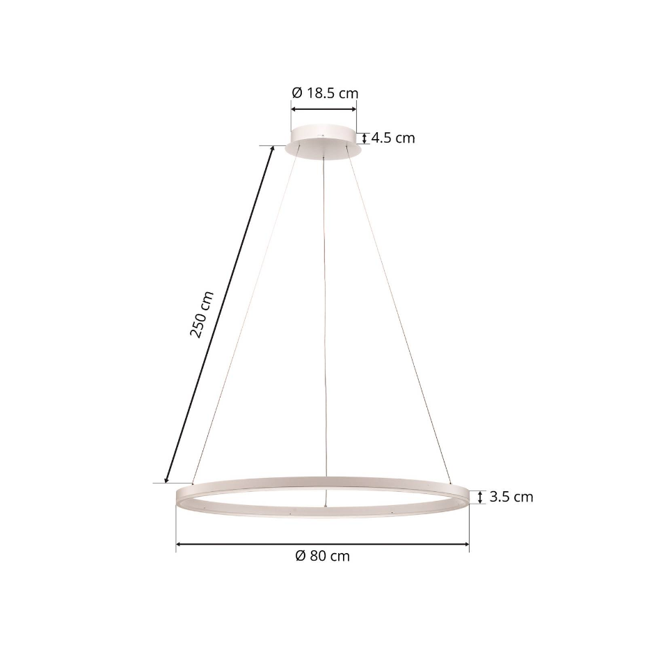 Suspension en métal moderneLED, Albiona