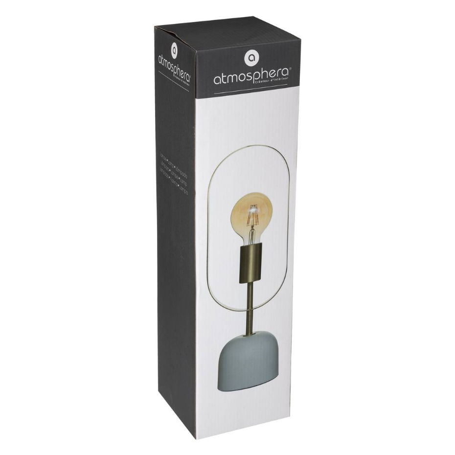 Lampe base marbre et métal graphique EDI