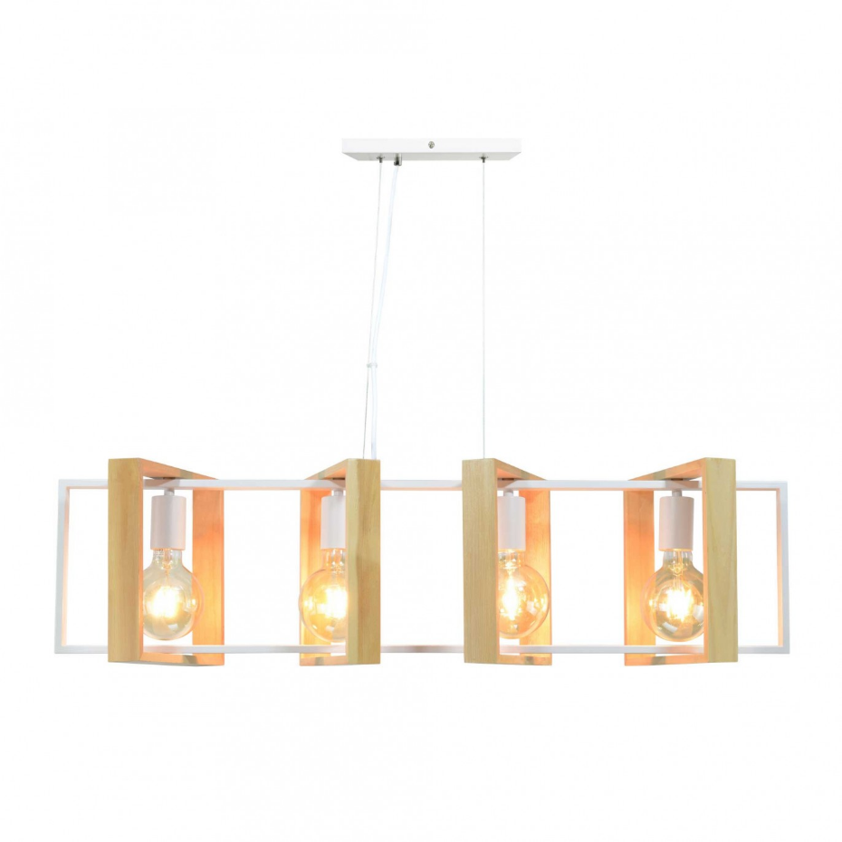 Suspension en bois d'hévéa et métal, WOOLI