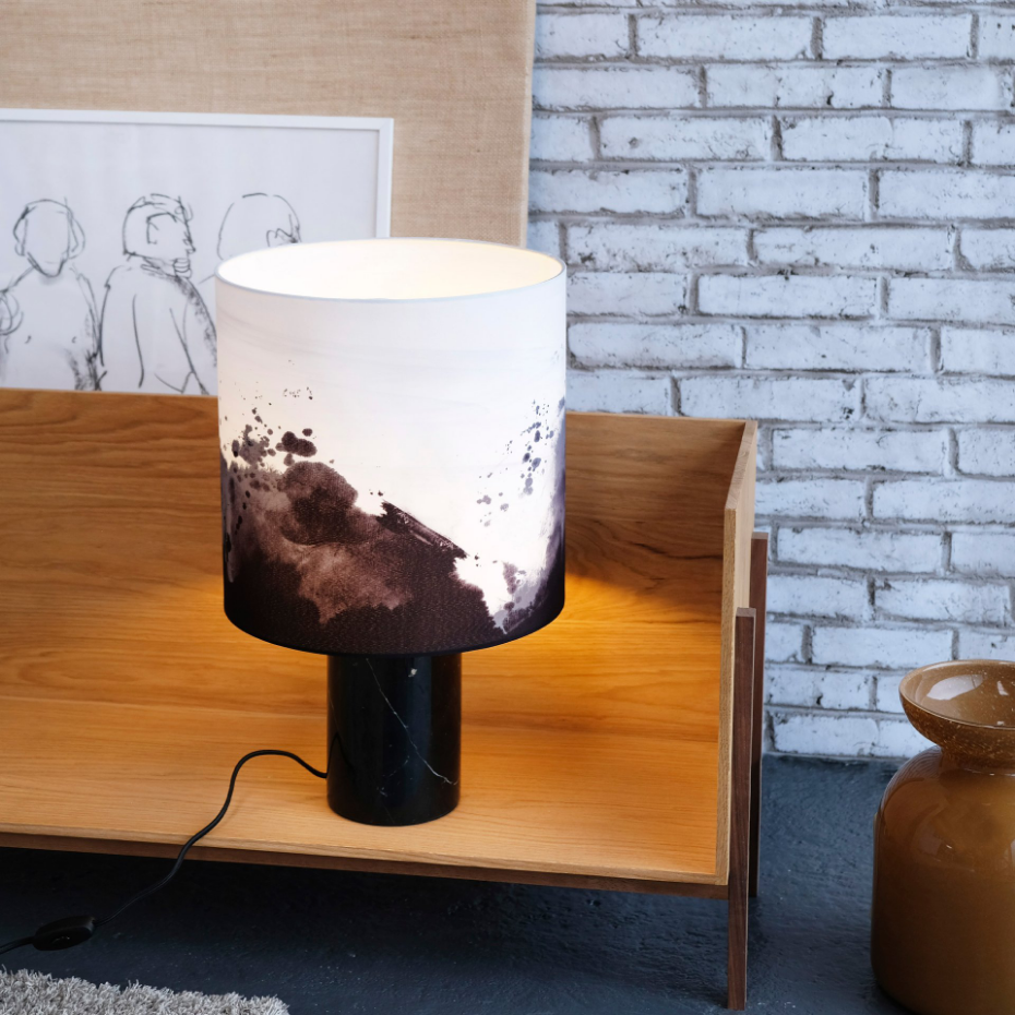 Lampe à poser en Marbre et Tissu MOLLY