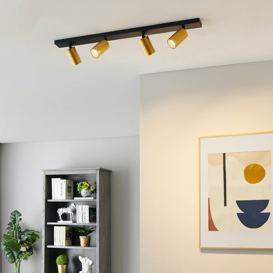 Plafonnier à 4 Spots Orientables - LEWIS