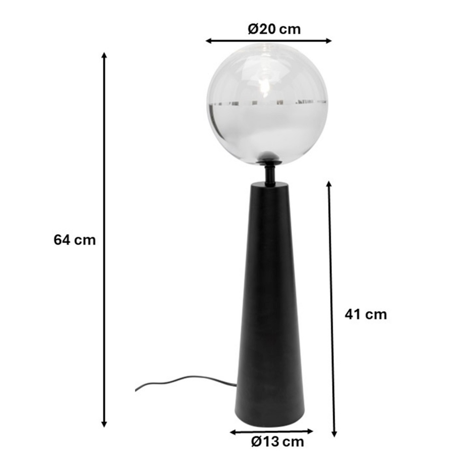 Lampe en acier et verre, DISCO BALL