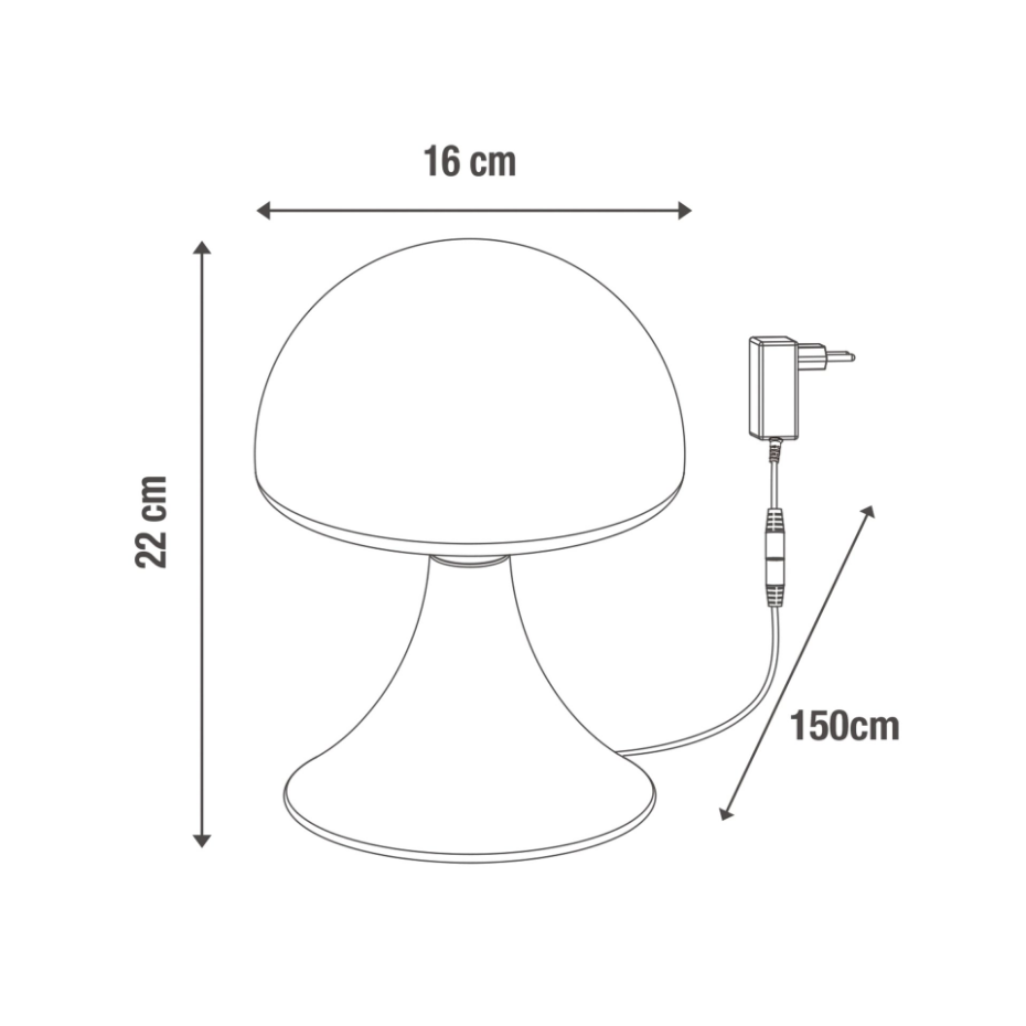 Lampe en verre tactile, KINOKO