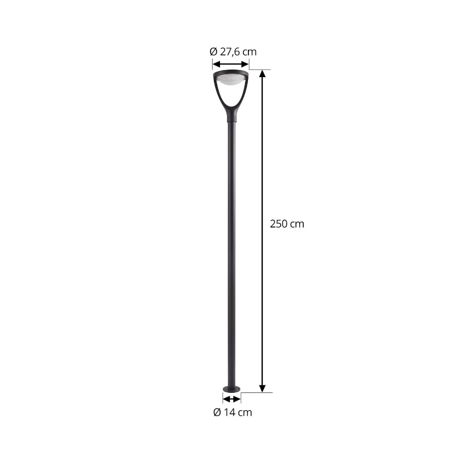 Lampadaire extérieur en aluminium moderneLED