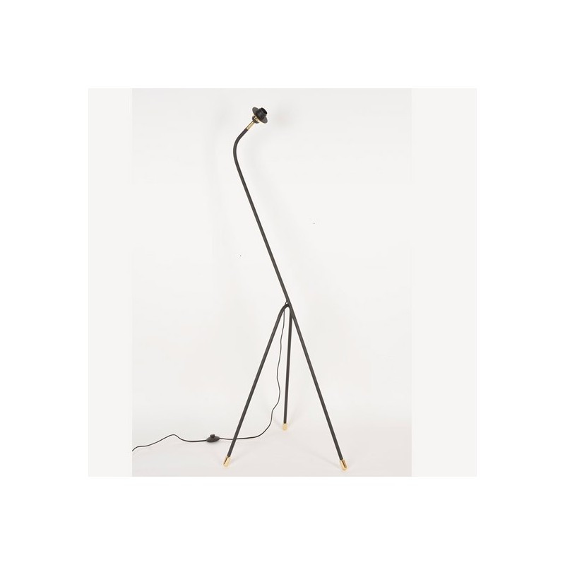 Lampadaire Waterlilly Noir Et Laiton