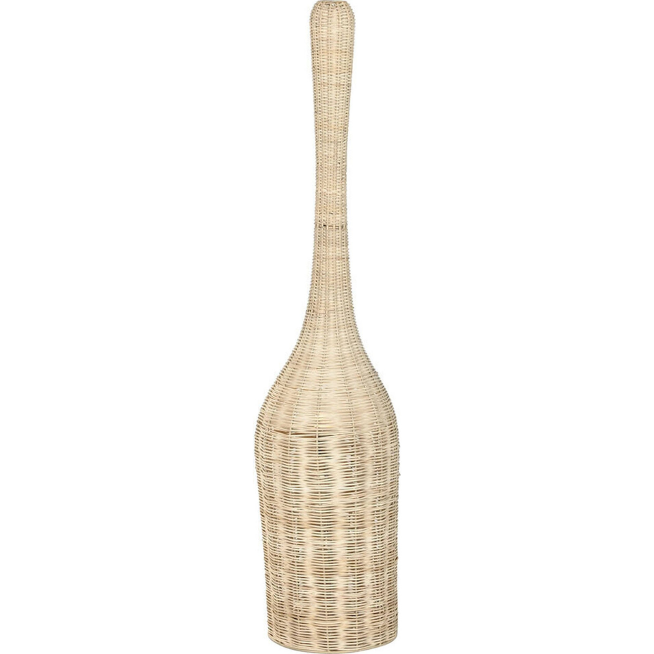 Lampe en rotin et fer forme organique Tropical