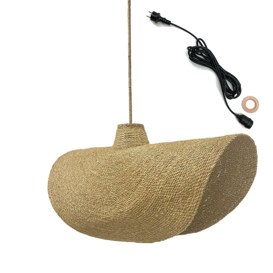 Suspension KLEIA Extérieure Herbe Marine Beige D93cm