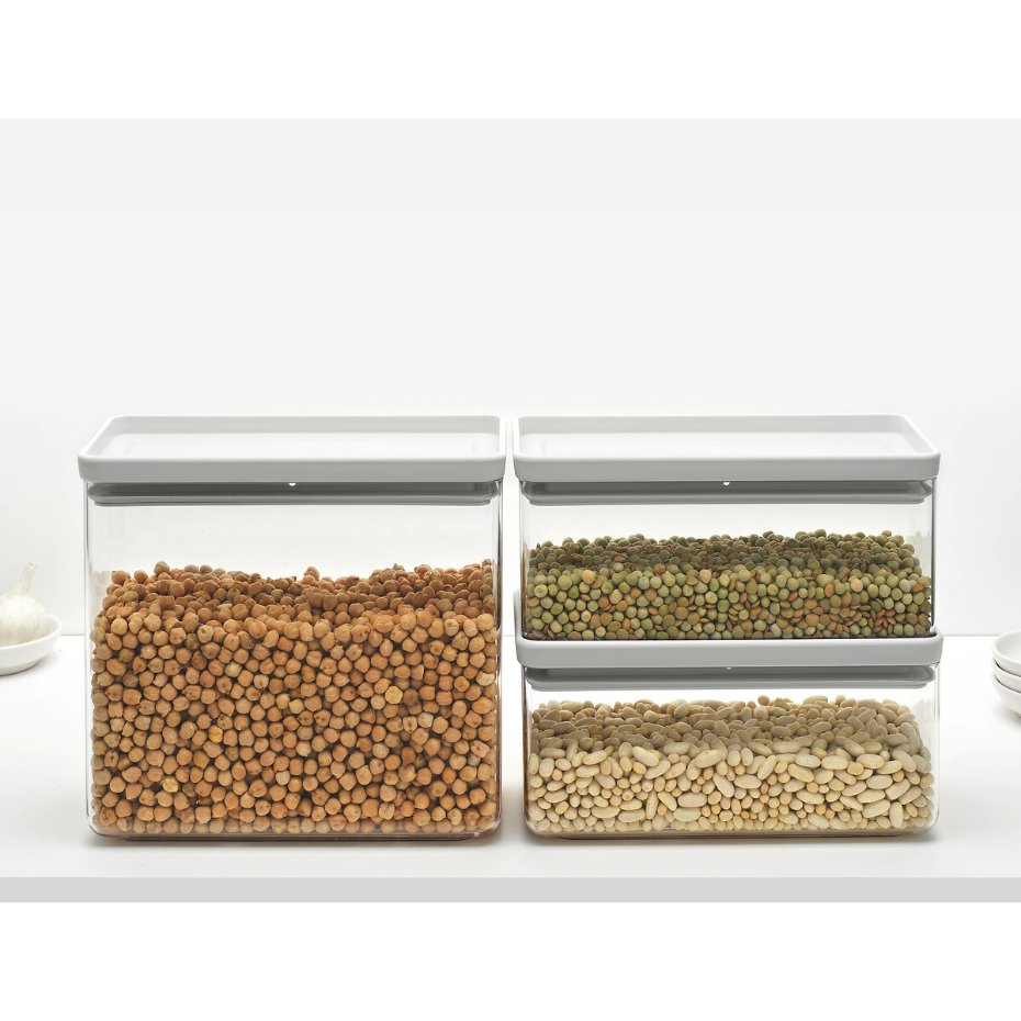 Lot de 3 bocaux empilables 2x1,5L & 1x3.5L