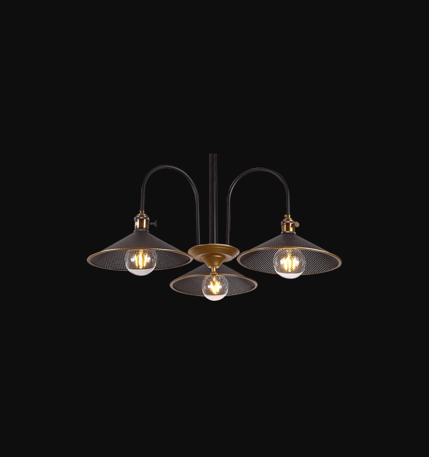 Suspension trio métal doré - HYPNOS
