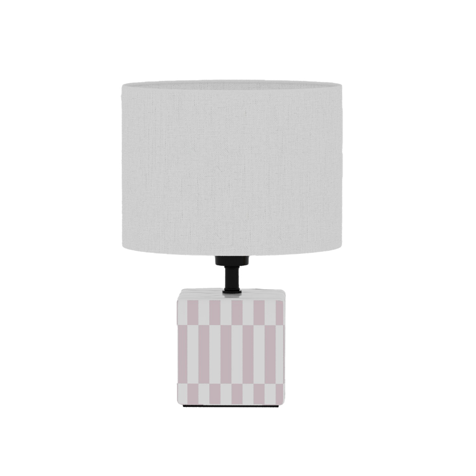 Petite Lampe à poser en Céramique & Abat-jour Lin-MANET PETIT