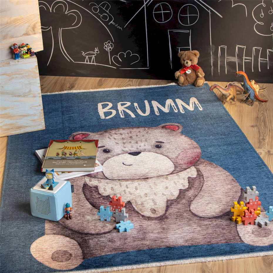Tapis enfant en coton motif ours Brumm