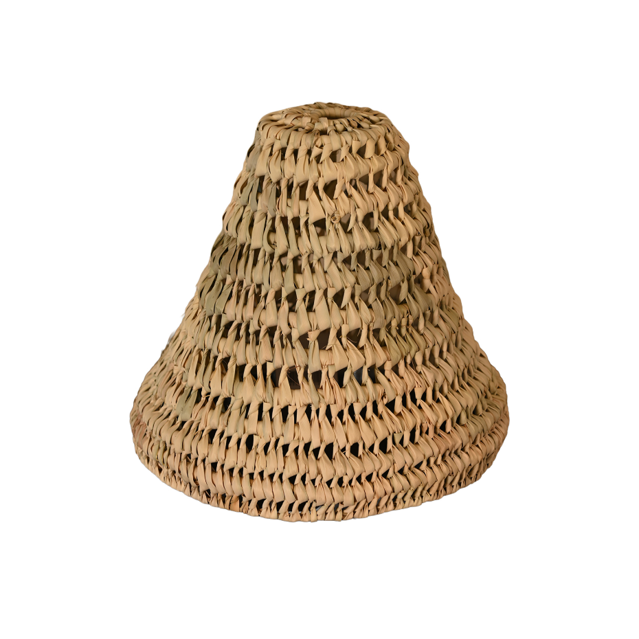 Abat-jour cône feuilles de palmier