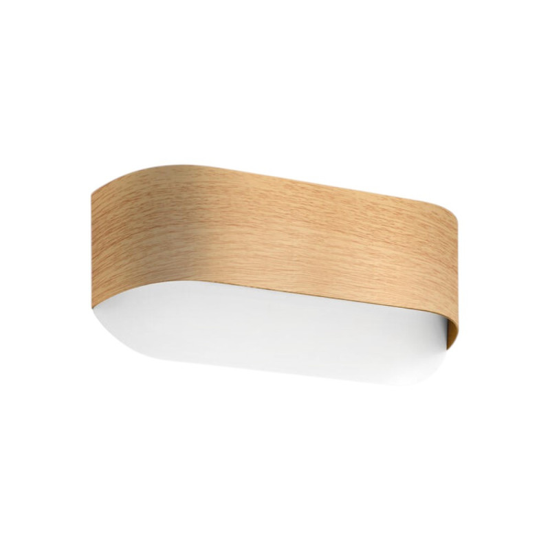 Applique led 14W métal impression bois clair Nora