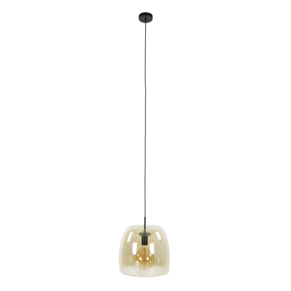 Suspension en verre ambré forme cloche NIAGARA