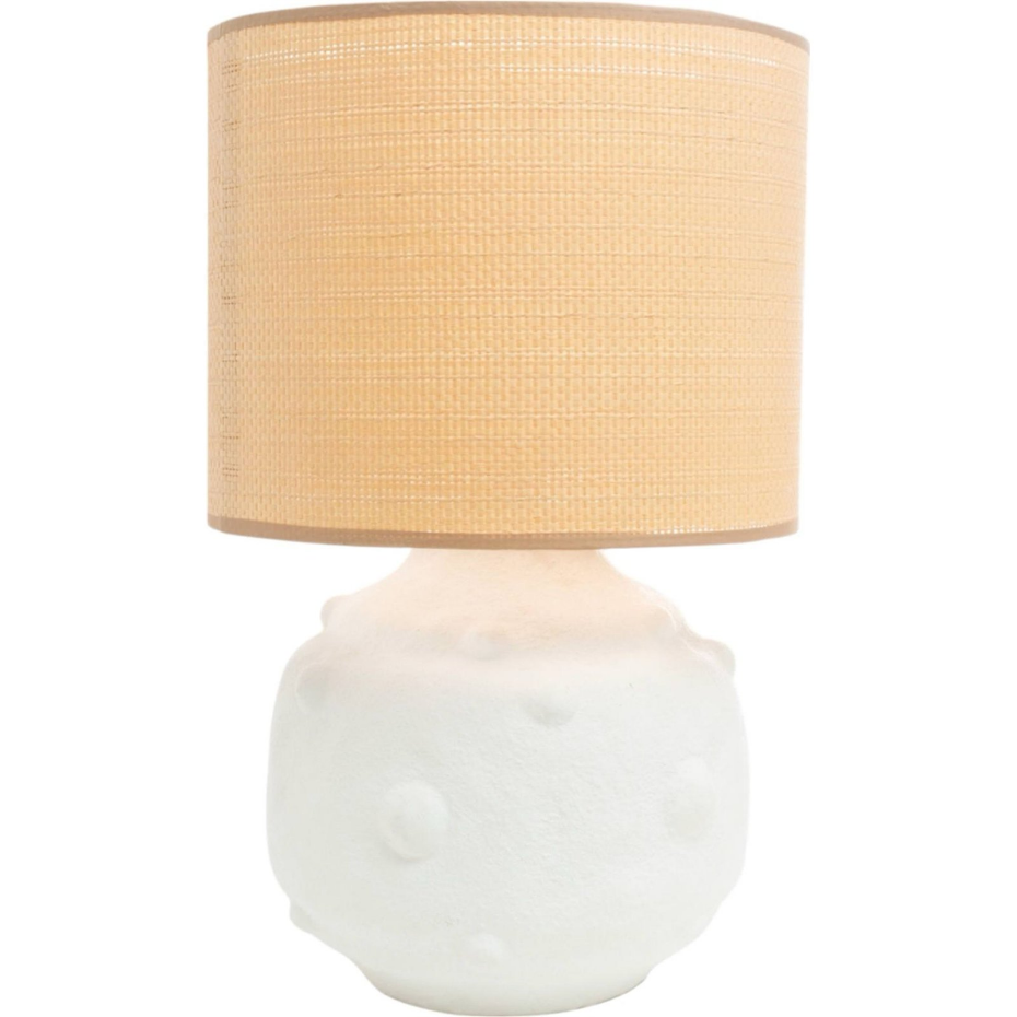 Lampe de salon ronde en céramique avec abat-jour