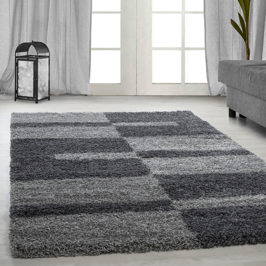 Tapis shaggy à motif géométrique GALA
