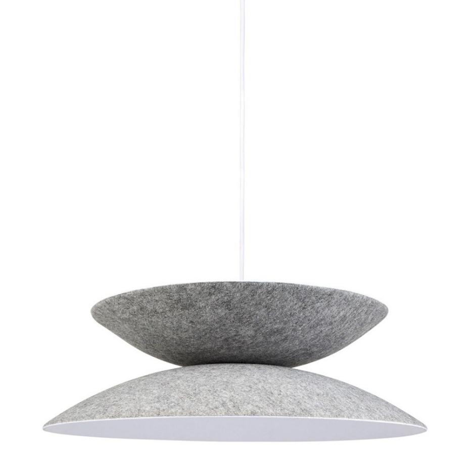 Suspension Grise Et Blanche En Feutre