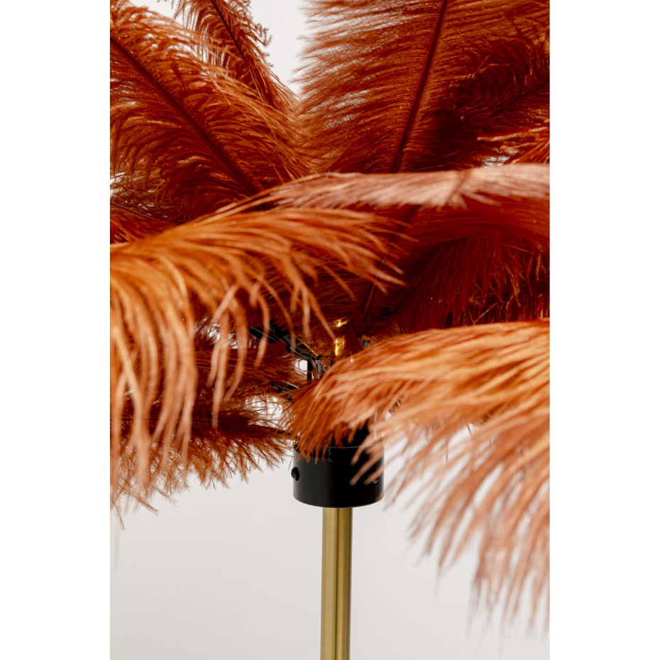 Lampadaire plumes 165cm marron