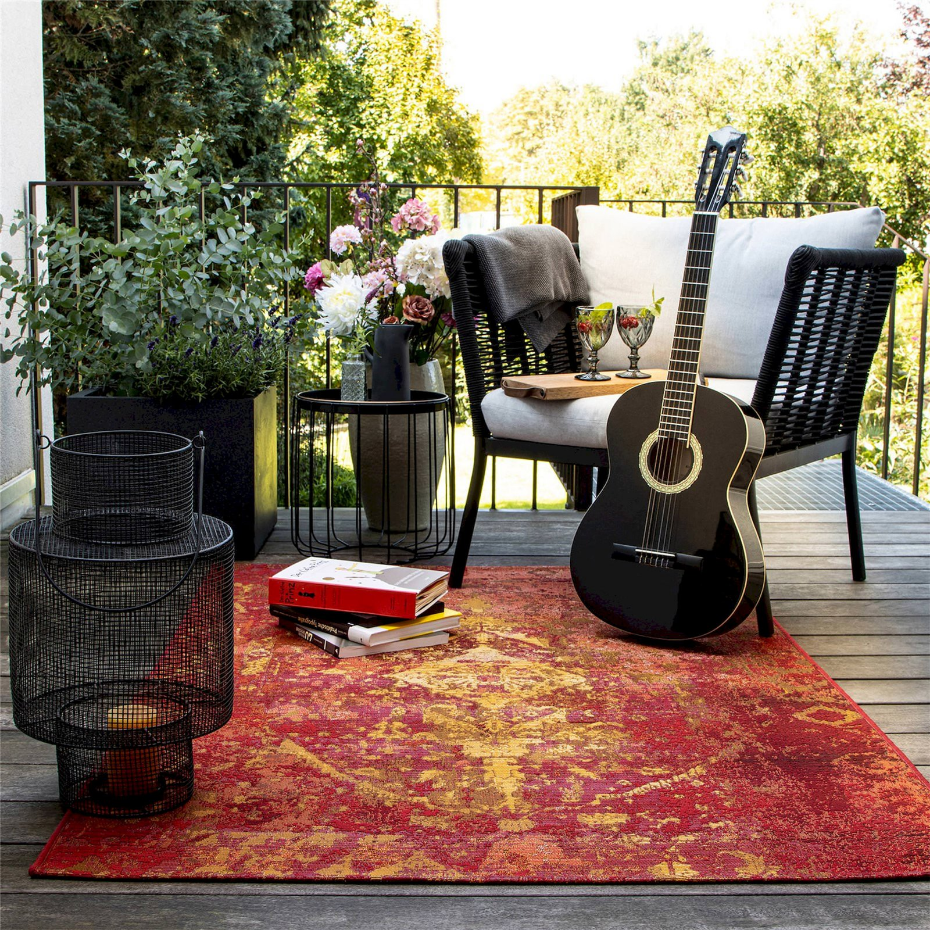 Tapis jacquard rectangulaire intérieur extérieur