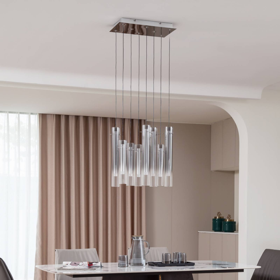 Suspension en verre moderneLED, Korvitha