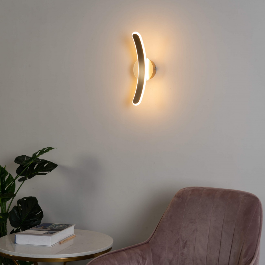 Applique LED arc doré moderne - DAWN