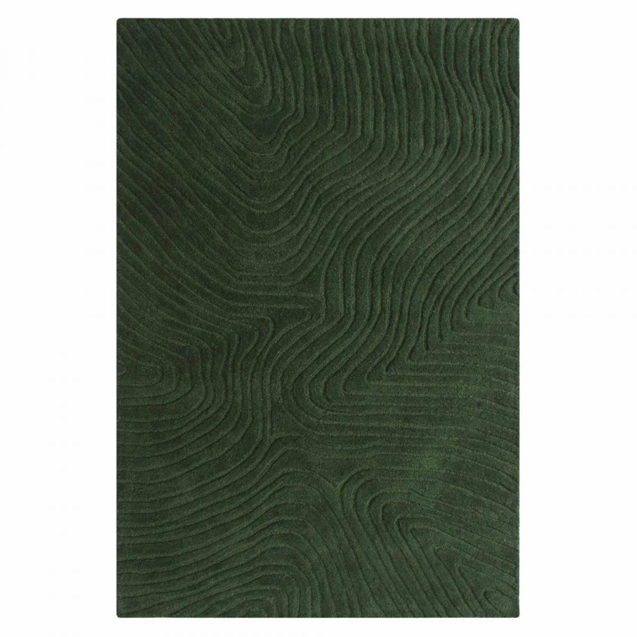 Tapis salon VYTA fait à la main en Laine, motif design ton sur ton