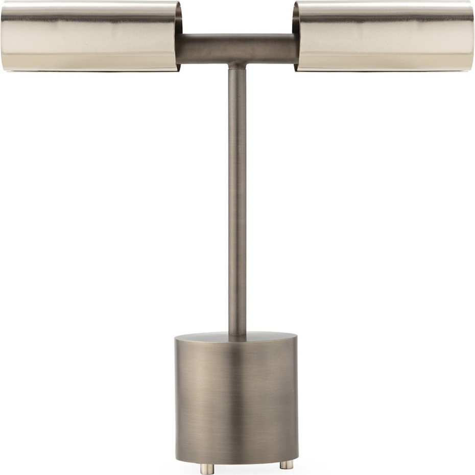 Lampe de table rectangulaire en acier et
