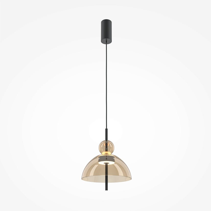 Suspension LED moderne 1 abat-jour en verre NORA