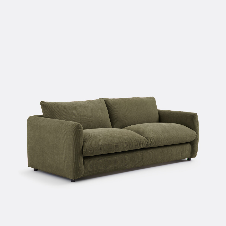 Canapé convertible 2, 3, 4 pl., velours gaufré Yde