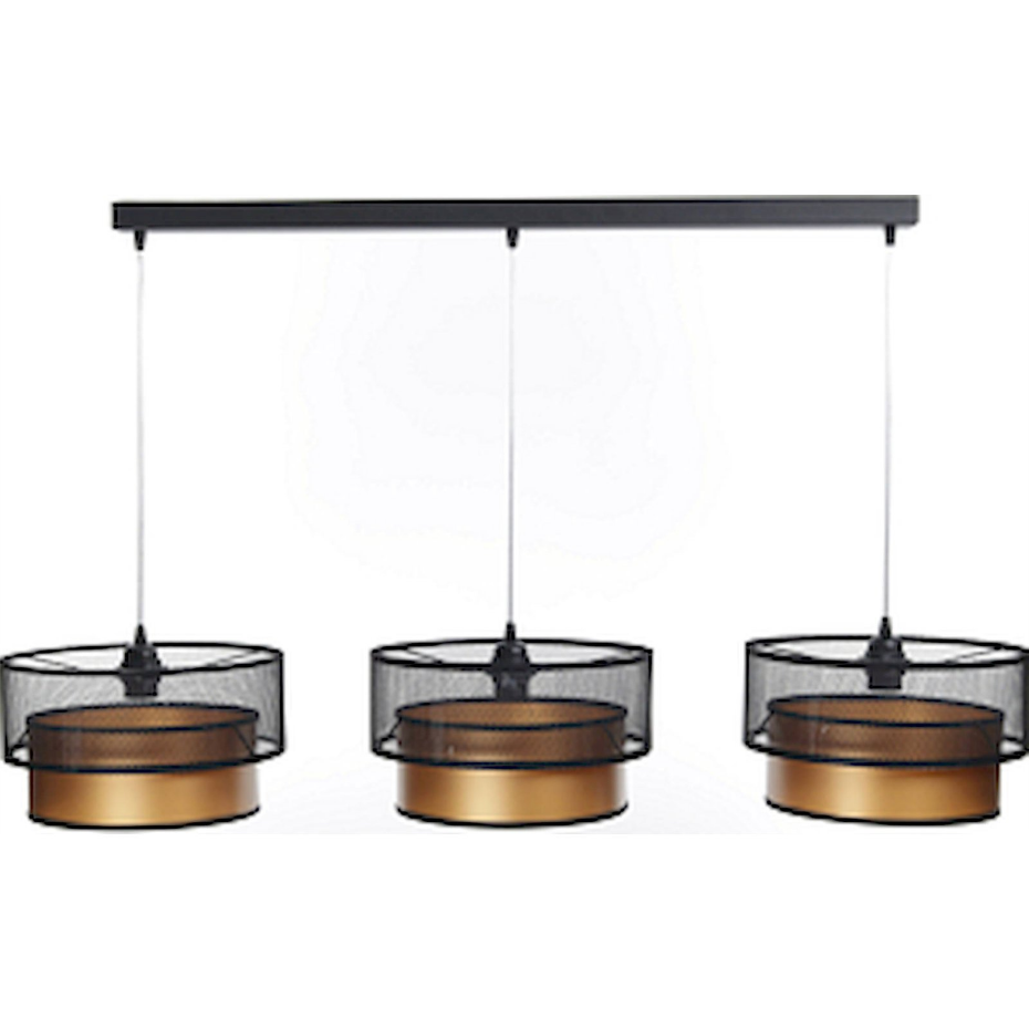 Suspension rectangulaire en PVC effet cuivre filet  Duo ellegant
